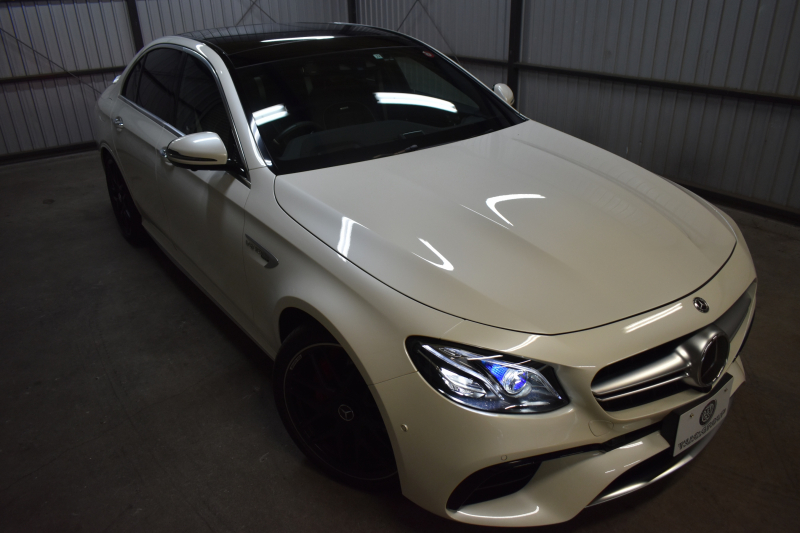 AMG Eクラス E63 S 4M+ ｴｸｽｸﾙｰｼﾌﾞ ﾚｰﾀﾞｰSP 右H 612馬力 ｴｸｽｸﾙｰｼﾌﾞP MEｺﾈｸﾄ ﾊﾟﾉﾗﾏSR ﾋｰﾀｰｸｰﾗｰ黒革 ﾃﾞｨｽﾄﾛ BSM Lﾁｪﾝｼﾞ AMGｴｱﾛ20AW ｷｰGo PTS ﾌｯﾄﾄﾗﾝｸ HUD ﾌﾞﾙﾒS 地ﾃﾞｼﾞ360ｶﾒﾗ 2年保証