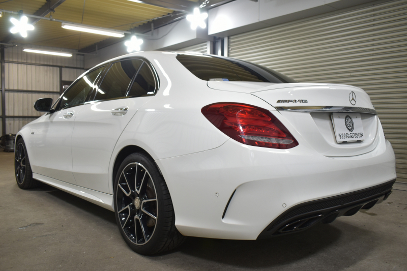 AMG Cクラス C43 4M EXC ﾚｰﾀﾞｰP  左H 1ｵｰﾅｰ 3.0LV6ﾀｰﾎﾞ367馬力 ﾋｰﾀｰ赤革 ﾃﾞｨｽﾄﾛ ﾌﾞﾗｲﾝﾄﾞｽﾎﾟｯﾄ Lｷｰﾌﾟ AMGｴｱﾛ19AW ｷｰGO ﾌﾞﾙﾒｽﾀｰS ﾌｯﾄﾄﾗﾝｸ 地ﾃﾞｼﾞBｶﾒﾗ PTS 2年保証