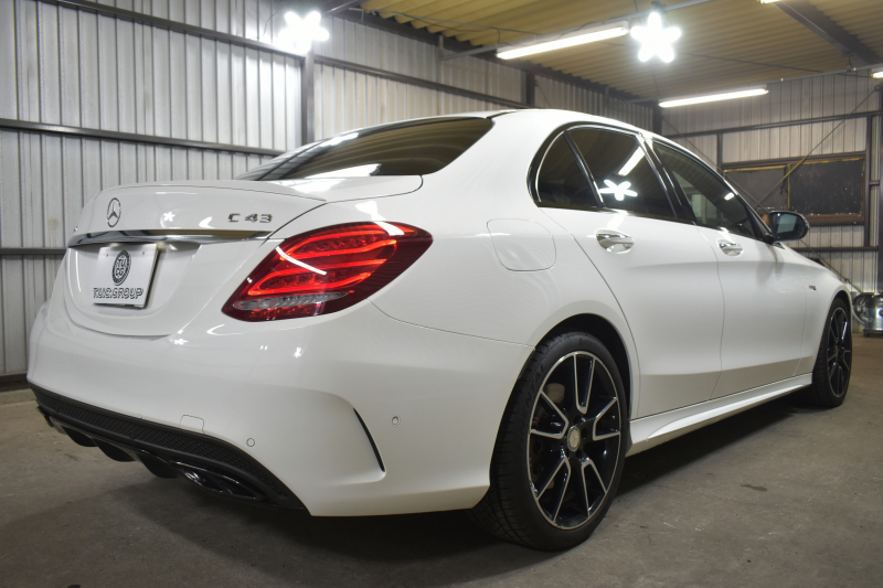 AMG Cクラス C43 4M EXC ﾚｰﾀﾞｰP  左H 1ｵｰﾅｰ 3.0LV6ﾀｰﾎﾞ367馬力 ﾋｰﾀｰ赤革 ﾃﾞｨｽﾄﾛ ﾌﾞﾗｲﾝﾄﾞｽﾎﾟｯﾄ Lｷｰﾌﾟ AMGｴｱﾛ19AW ｷｰGO ﾌﾞﾙﾒｽﾀｰS ﾌｯﾄﾄﾗﾝｸ 地ﾃﾞｼﾞBｶﾒﾗ PTS 2年保証