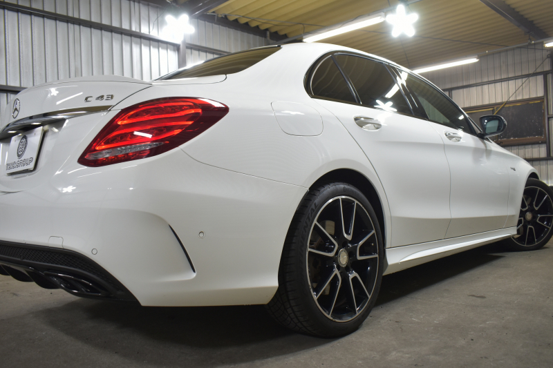 AMG Cクラス C43 4M EXC ﾚｰﾀﾞｰP  左H 1ｵｰﾅｰ 3.0LV6ﾀｰﾎﾞ367馬力 ﾋｰﾀｰ赤革 ﾃﾞｨｽﾄﾛ ﾌﾞﾗｲﾝﾄﾞｽﾎﾟｯﾄ Lｷｰﾌﾟ AMGｴｱﾛ19AW ｷｰGO ﾌﾞﾙﾒｽﾀｰS ﾌｯﾄﾄﾗﾝｸ 地ﾃﾞｼﾞBｶﾒﾗ PTS 2年保証