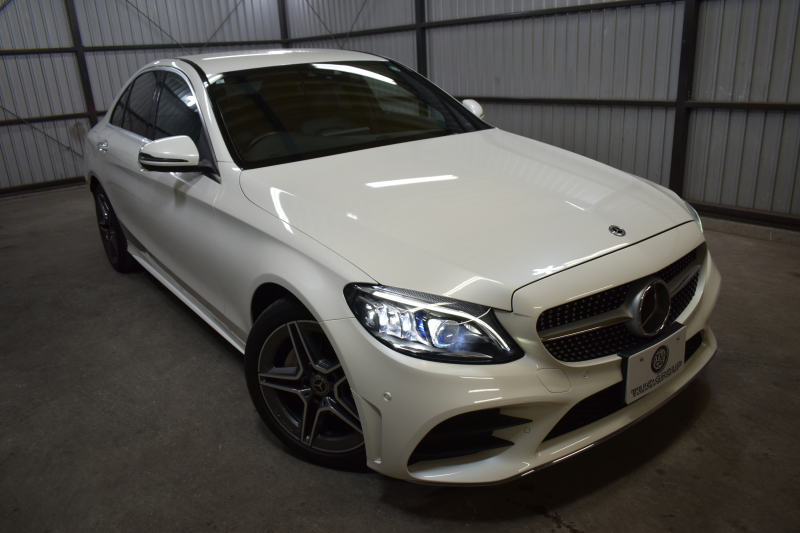 メルセデスベンツ Cクラス C220d AVG AMGﾗｲﾝ  RSP 後期型  ﾃﾞｨｰｾﾞﾙﾀｰﾎﾞ194馬力 燃費18.9km MEｺﾈ 9速 ﾋｰﾀｰ黒革 ﾃﾞｨｽﾄﾛ BSM LﾁｪﾝｼﾞAMGｴｱﾛ18AW ｷｰGO PTS 地ﾃﾞｼﾞﾅﾋﾞBｶﾒ 2年保証
