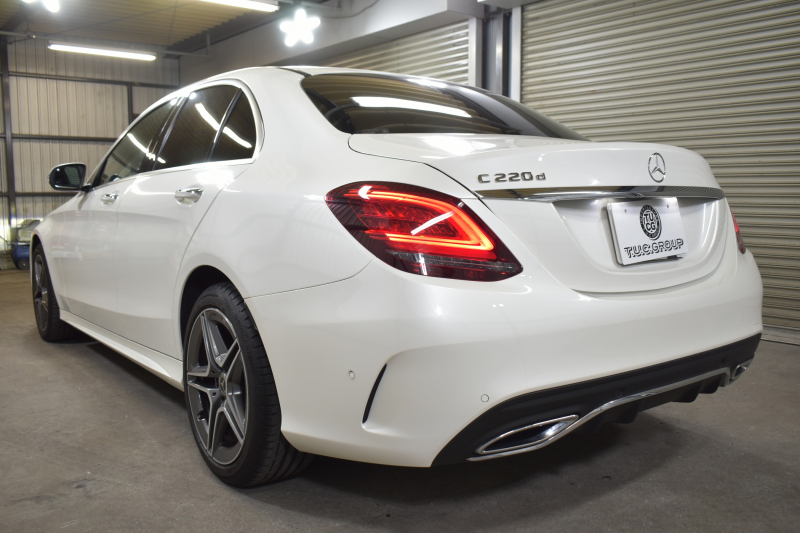 メルセデスベンツ Cクラス C220d AVG AMGﾗｲﾝ  RSP 後期型  ﾃﾞｨｰｾﾞﾙﾀｰﾎﾞ194馬力 燃費18.9km MEｺﾈ 9速 ﾋｰﾀｰ黒革 ﾃﾞｨｽﾄﾛ BSM LﾁｪﾝｼﾞAMGｴｱﾛ18AW ｷｰGO PTS 地ﾃﾞｼﾞﾅﾋﾞBｶﾒ 2年保証