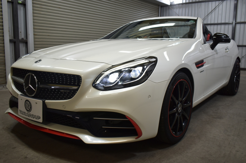 AMG SLC SLC43 ﾚｯﾄﾞｱｰﾄED 受注期間限定車両 ﾚｰﾀﾞｰｾｰﾌﾃｨP 367馬力 右ﾊﾝﾄﾞﾙ ﾏｼﾞｯｸｽｶｲﾙｰﾌ ﾋｰﾀｰ黒革 ｴｱｽｶｰﾌ ｷｰﾚｽGO PTS AMGｴｱﾛ18AW ﾃﾞｨｽﾄﾛ Bｽﾎﾟｯﾄ LEDﾍｯﾄﾞﾗｲﾄ harman/kardon 地ﾃﾞｼﾞHDDﾅﾋﾞ Bｶﾒﾗ 2年保証