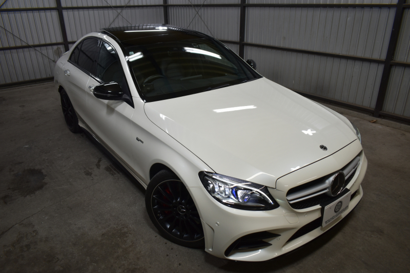 メルセデスベンツ Cクラス C43 4ﾏﾁｯｸ  ﾚｰﾀﾞｰｾｰﾌﾃｨP 後期型 右H 3.0ﾘｯﾀｰV6/390馬力 MEｺﾈｸﾄ ｺﾗﾑ9速AT ﾊﾟﾉﾗﾏｻﾝﾙｰﾌ ﾋｰﾀｰ黒本革 ﾃﾞｨｽﾄﾛ BSM Lﾁｪﾝｼﾞ AMGｴｱﾛ ｷｰGO ﾊﾟｰｸﾄﾛ ﾌｯﾄﾄﾗﾝｸ HUD ﾌﾞﾙﾒｽﾀｰS 液晶ﾒｰﾀｰ LEDﾍｯﾄﾞﾗｲﾄ 地ﾃﾞｼﾞﾅﾋﾞ Bｶﾒﾗ 2年保証