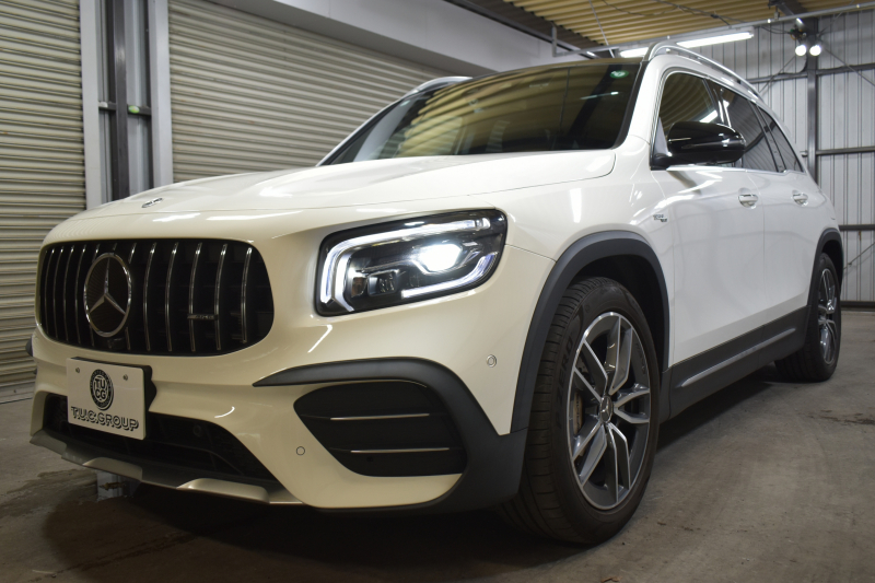 AMG GLB MercedesAMG GLB35 4ﾏﾁｯｸ ｱﾄﾞﾊﾞﾝｽﾄﾞﾊﾟｯｹｰｼﾞ ﾚｰﾀﾞｰｾｰﾌﾃｨP 8速 ｻﾝﾙｰﾌ ﾋｰﾀｰ黒/赤革 対話式ﾅﾋﾞ ﾃﾞｨｽﾄﾛ BSM Lｷｰﾌﾟ AMGｴｱﾛ19AW ｷｰﾚｽGO PTS HUD  地ﾃﾞｼﾞﾅﾋﾞ 360ｶﾒﾗ 新車保証継承可