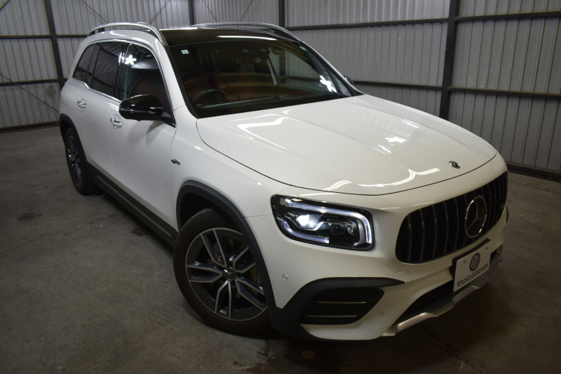 AMG GLB MercedesAMG GLB35 4ﾏﾁｯｸ ｱﾄﾞﾊﾞﾝｽﾄﾞﾊﾟｯｹｰｼﾞ ﾚｰﾀﾞｰｾｰﾌﾃｨP 8速 ｻﾝﾙｰﾌ ﾋｰﾀｰ黒/赤革 対話式ﾅﾋﾞ ﾃﾞｨｽﾄﾛ BSM Lｷｰﾌﾟ AMGｴｱﾛ19AW ｷｰﾚｽGO PTS HUD  地ﾃﾞｼﾞﾅﾋﾞ 360ｶﾒﾗ 新車保証継承可