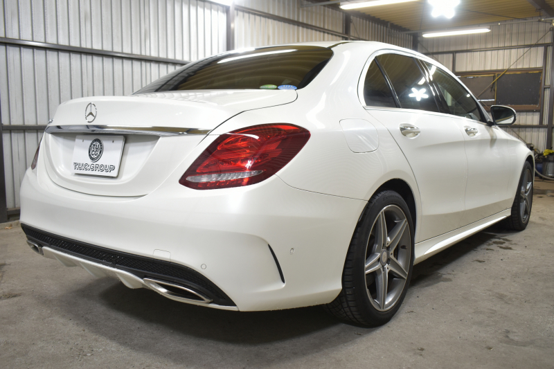 メルセデスベンツ Cクラス C200AVG AMGﾗｲﾝ ﾚｻﾞｰｴｸｽｸﾙｰｼﾌﾞ ﾚｰﾀﾞｰｾｰﾌﾃｨP 2年保証 高出力Eg ﾋｰﾀｰ黒本革  ﾃﾞｨｽﾄﾛﾆｯｸ ﾌﾞﾗｲﾝﾄﾞS ｷ-ﾚｽGo AMGｴｱﾛ18AW 電動Fﾄﾗﾝｸ ﾍｯﾄﾞUPﾃﾞｨｽﾌﾟﾚｲ 地ﾃﾞｼﾞBｶﾒ