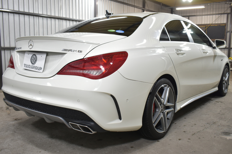 AMG CLAクラス CLA45 4ﾏﾁｯｸ ﾚｰﾀﾞｰｾｰﾌﾃｨP 高出力ｴﾝｼﾞﾝ360馬力 ﾊﾟﾉﾗﾏｻﾝﾙｰﾌ ﾋｰﾀｰ黒革 ﾃﾞｨｽﾄﾛﾆｯｸﾌﾟﾗｽ ﾌﾞﾗｲﾝﾄﾞｽﾎﾟｯﾄ AMGｴｱﾛ18AW 地ﾃﾞｼﾞ ﾊﾞｯｸｶﾒﾗ ﾊﾟｰｸﾄﾛﾆｯｸ 2年保証