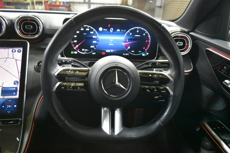 メルセデスベンツ Cクラス C220d ﾜｺﾞﾝ AVG AMGﾗｲﾝ ﾚｻﾞｰｴｸｽｸﾙｰｼﾌﾞ ﾚｰﾀﾞｰSP ISG搭載 ﾋｰﾀｰ黒革 ﾃﾞｨｽﾄﾛ AMGｴｱﾛ18AW ｷｰGO MBUXﾅﾋﾞ360ｶﾒ HUD 2年保証