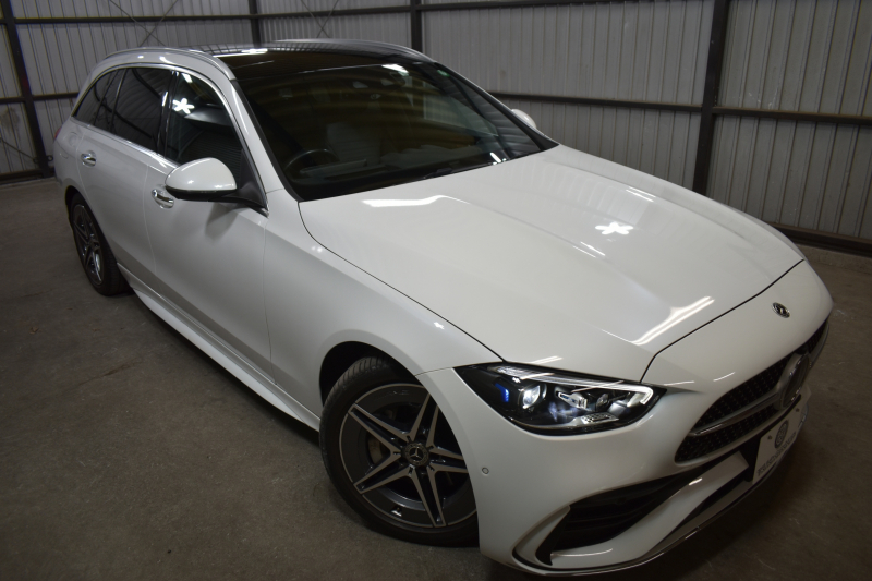 メルセデスベンツ Cクラス C220d ﾜｺﾞﾝ AVG AMGﾗｲﾝ ﾚｻﾞｰｴｸｽｸﾙｰｼﾌﾞ ﾚｰﾀﾞｰSP ISG搭載 ﾋｰﾀｰ黒革 ﾃﾞｨｽﾄﾛ AMGｴｱﾛ18AW ｷｰGO MBUXﾅﾋﾞ360ｶﾒ HUD 2年保証