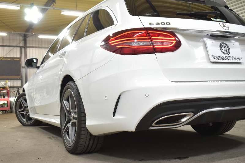 メルセデスベンツ Cクラス C200ﾜｺﾞﾝ AVG AMGﾗｲﾝ ﾚｰﾀﾞｰｾｰﾌﾃｨP 後期 AMGｴｱﾛ18AW ｴｱｻｽ 革 ﾃﾞｨｽﾄﾛﾆｯｸ ﾌﾞﾗｲﾝﾄﾞｽﾎﾟｯﾄ ﾚｰﾝｷｰﾌﾟ ﾅﾋﾞTV ﾊﾞｯｸｶﾒﾗ ｵｰﾄﾃｰﾙｹﾞｰﾄ ｷｰﾚｽｺﾞｰ 2年保証