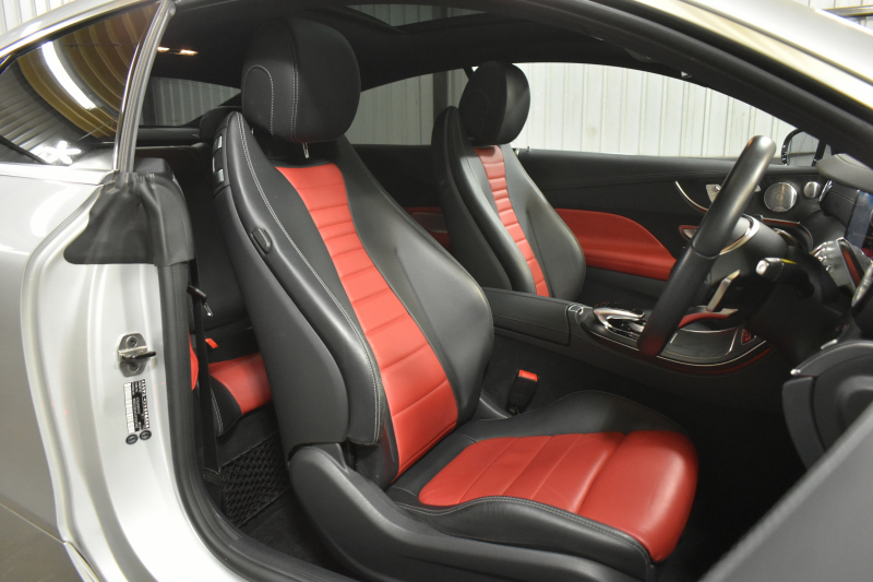 メルセデスベンツ Eクラス E200 ｸｰﾍﾟ ｽﾎﾟｰﾂ ﾚｻﾞｰﾊﾟｯｹｰｼﾞ ﾚｰﾀﾞｰｾｰﾌﾃｨP ﾊﾟﾉﾗﾏｻﾝﾙｰﾌ ﾋｰﾀｰｸｰﾗｰ赤黒革 ﾃﾞｨｽﾄﾛ BSM Lﾁｪﾝｼﾞ AMGｴｱﾛ19AW ｷｰGO PTS ﾌﾞﾙﾒｽﾀｰ HUD 地ﾃﾞｼﾞ360ｶﾒﾗ 2年保証