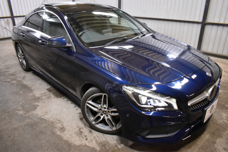 メルセデスベンツ CLAクラス CLA180 ｽﾎﾟｰﾂ AMGﾚｻﾞｰｴｸｽｸﾙｰｼﾌﾞ ﾚｰﾀﾞｰｾｰﾌﾃｨP 後期型  ﾊﾟﾉﾗﾏｻﾝﾙｰﾌ ﾋｰﾀｰ黒革 ﾊｰﾏﾝK ｷｰﾚｽGo ﾃﾞｨｽﾄﾛ Bｽﾎﾟｯﾄ AMGｴｱﾛ18AW LEDﾍｯﾄﾞ PTS 地ﾃﾞｼﾞBｶﾒﾗ 2年保証