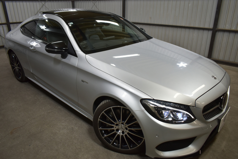 AMG Cクラス C43 4MATIC ｸｰﾍﾟ ﾚｰﾀﾞｰｾｰﾌﾃｨP ﾊﾟﾉﾗﾏｻﾝﾙｰﾌ 革 ﾌﾞﾙﾒｽﾀｰｻｳﾝﾄﾞﾌｯﾄﾄﾗﾝｸ ｴｱﾊﾞﾗﾝｽP HUD AMGｴｱﾛ19AW ﾃﾞｨｽﾄﾛﾆｯｸ ﾌﾞﾗｲﾝﾄﾞｽﾎﾟｯﾄ ﾚｰﾝｷｰﾌﾟ ﾅﾋﾞTV ﾊﾞｯｸｶﾒﾗ ｷｰﾚｽｺﾞｰ 2年保証