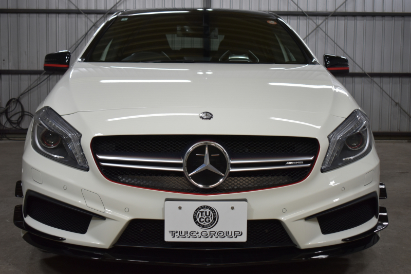 AMG Aクラス A45AMG 4ﾏﾁｯｸ ｴﾃﾞｨｼｮﾝ1 400台限定 ｾｰﾌﾃｨP 360馬力 ﾋｰﾀｰ黒革 AMGﾊﾟﾌｫｰﾏﾝｽｼｰﾄ&ｽﾃｱﾘﾝｸﾞﾃﾞｨｽﾄﾛ 専用ｴｱﾛ 専用ｲﾝﾃﾘｱ AMG19AW 赤ｷｬﾘﾊﾟｰ ﾌﾞﾗｲﾝﾄﾞｽﾎﾟｯﾄ CPA+ 地デジHDDﾅﾋﾞBｶﾒﾗ 2年保証