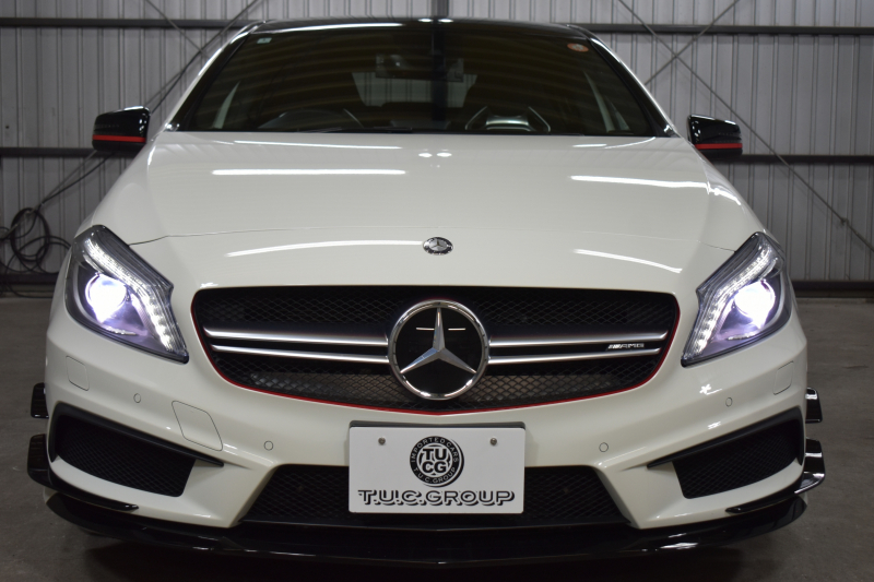 AMG Aクラス A45AMG 4ﾏﾁｯｸ ｴﾃﾞｨｼｮﾝ1 400台限定 ｾｰﾌﾃｨP 360馬力 ﾋｰﾀｰ黒革 AMGﾊﾟﾌｫｰﾏﾝｽｼｰﾄ&ｽﾃｱﾘﾝｸﾞﾃﾞｨｽﾄﾛ 専用ｴｱﾛ 専用ｲﾝﾃﾘｱ AMG19AW 赤ｷｬﾘﾊﾟｰ ﾌﾞﾗｲﾝﾄﾞｽﾎﾟｯﾄ CPA+ 地デジHDDﾅﾋﾞBｶﾒﾗ 2年保証
