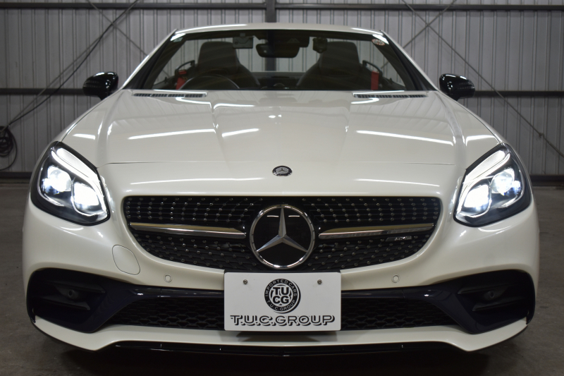 AMG SLC SLC43 ﾚｰﾀﾞｰｾｰﾌﾃｨP 367馬力 9速AT ﾏｼﾞｯｸｽｶｲﾙｰﾌ ﾋｰﾀｰ黒革 ｷｰﾚｽGO PTS AMGｴｱﾛ18AW ﾃﾞｨｽﾄﾛ Bｽﾎﾟｯﾄ LEDﾍｯﾄﾞﾗｲﾄ harman/kardon 地ﾃﾞｼﾞHDDﾅﾋﾞ Bｶﾒﾗ 2年保証