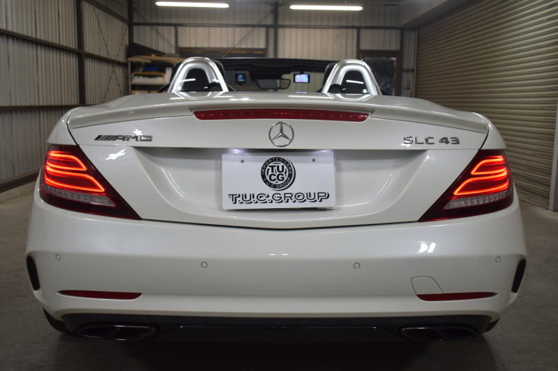 AMG SLC SLC43 ﾚｰﾀﾞｰｾｰﾌﾃｨP 367馬力 9速AT ﾏｼﾞｯｸｽｶｲﾙｰﾌ ﾋｰﾀｰ黒革 ｷｰﾚｽGO PTS AMGｴｱﾛ18AW ﾃﾞｨｽﾄﾛ Bｽﾎﾟｯﾄ LEDﾍｯﾄﾞﾗｲﾄ harman/kardon 地ﾃﾞｼﾞHDDﾅﾋﾞ Bｶﾒﾗ 2年保証
