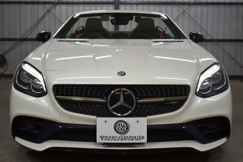 AMG SLC SLC43 ﾚｰﾀﾞｰｾｰﾌﾃｨP 367馬力 9速AT ﾏｼﾞｯｸｽｶｲﾙｰﾌ ﾋｰﾀｰ黒革 ｷｰﾚｽGO PTS AMGｴｱﾛ18AW ﾃﾞｨｽﾄﾛ Bｽﾎﾟｯﾄ LEDﾍｯﾄﾞﾗｲﾄ harman/kardon 地ﾃﾞｼﾞHDDﾅﾋﾞ Bｶﾒﾗ 2年保証