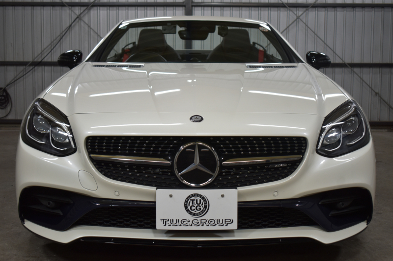 AMG SLC SLC43 ﾚｰﾀﾞｰｾｰﾌﾃｨP 367馬力 9速AT ﾏｼﾞｯｸｽｶｲﾙｰﾌ ﾋｰﾀｰ黒革 ｷｰﾚｽGO PTS AMGｴｱﾛ18AW ﾃﾞｨｽﾄﾛ Bｽﾎﾟｯﾄ LEDﾍｯﾄﾞﾗｲﾄ harman/kardon 地ﾃﾞｼﾞHDDﾅﾋﾞ Bｶﾒﾗ 2年保証