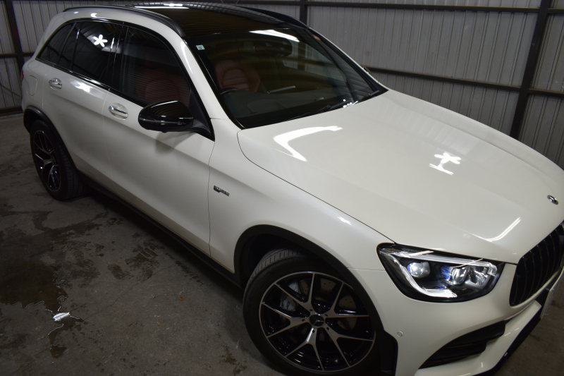 AMG GLC GLC43 4MATIC  ｴｸｽｸﾙｰｼﾌﾞ ﾚｰﾀﾞｰｾｰﾌﾃｨP 後期型  390馬力V6 ﾊﾟﾉﾗﾏｻﾝﾙｰﾌ MBUXｼｽﾃﾑ ﾋｰﾀｰ赤黒革 ﾃﾞｨｽﾄﾛ BSM Lﾁｪﾝｼﾞ AMGｴｱﾛ20AW ｷｰﾚｽGO PTS  HUD  対話式ﾅﾋﾞTV 360ｶﾒ 2年保証