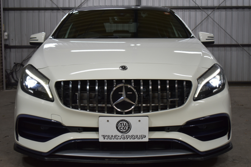 AMG Aクラス A45 4ﾏﾁｯｸ ﾚｰﾀﾞｰSP 後期型 381馬力 4WD AMG7速DCT ﾊﾟﾉﾗﾏｻﾝﾙｰﾌ ﾋｰﾀｰ黒革 ﾃﾞｨｽﾄﾛ Bｽﾎﾟｯﾄ Lｷｰﾌﾟ AMGｴｱﾛ18AW ｷｰﾚｽGO ﾊﾟｰｸﾄﾛ 8ｲﾝﾁﾓﾆﾀｰ 地ﾃﾞｼﾞHDDBﾅﾋﾞBｶﾒﾗ 2年保証