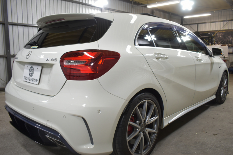AMG Aクラス A45 4ﾏﾁｯｸ ﾚｰﾀﾞｰSP 後期型 381馬力 4WD AMG7速DCT ﾊﾟﾉﾗﾏｻﾝﾙｰﾌ ﾋｰﾀｰ黒革 ﾃﾞｨｽﾄﾛ Bｽﾎﾟｯﾄ Lｷｰﾌﾟ AMGｴｱﾛ18AW ｷｰﾚｽGO ﾊﾟｰｸﾄﾛ 8ｲﾝﾁﾓﾆﾀｰ 地ﾃﾞｼﾞHDDBﾅﾋﾞBｶﾒﾗ 2年保証