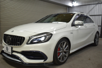 AMG Aクラス A45 4ﾏﾁｯｸ ﾚｰﾀﾞｰSP 後期型 381馬力 4WD AMG7速DCT ﾊﾟﾉﾗﾏｻﾝﾙｰﾌ ﾋｰﾀｰ黒革 ﾃﾞｨｽﾄﾛ Bｽﾎﾟｯﾄ Lｷｰﾌﾟ AMGｴｱﾛ18AW ｷｰﾚｽGO ﾊﾟｰｸﾄﾛ 8ｲﾝﾁﾓﾆﾀｰ 地ﾃﾞｼﾞHDDBﾅﾋﾞBｶﾒﾗ 2年保証