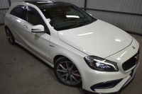 AMG Aクラス A45 4ﾏﾁｯｸ ﾚｰﾀﾞｰSP 後期型 381馬力 4WD AMG7速DCT ﾊﾟﾉﾗﾏｻﾝﾙｰﾌ ﾋｰﾀｰ黒革 ﾃﾞｨｽﾄﾛ Bｽﾎﾟｯﾄ Lｷｰﾌﾟ AMGｴｱﾛ18AW ｷｰﾚｽGO ﾊﾟｰｸﾄﾛ 8ｲﾝﾁﾓﾆﾀｰ 地ﾃﾞｼﾞHDDBﾅﾋﾞBｶﾒﾗ 2年保証